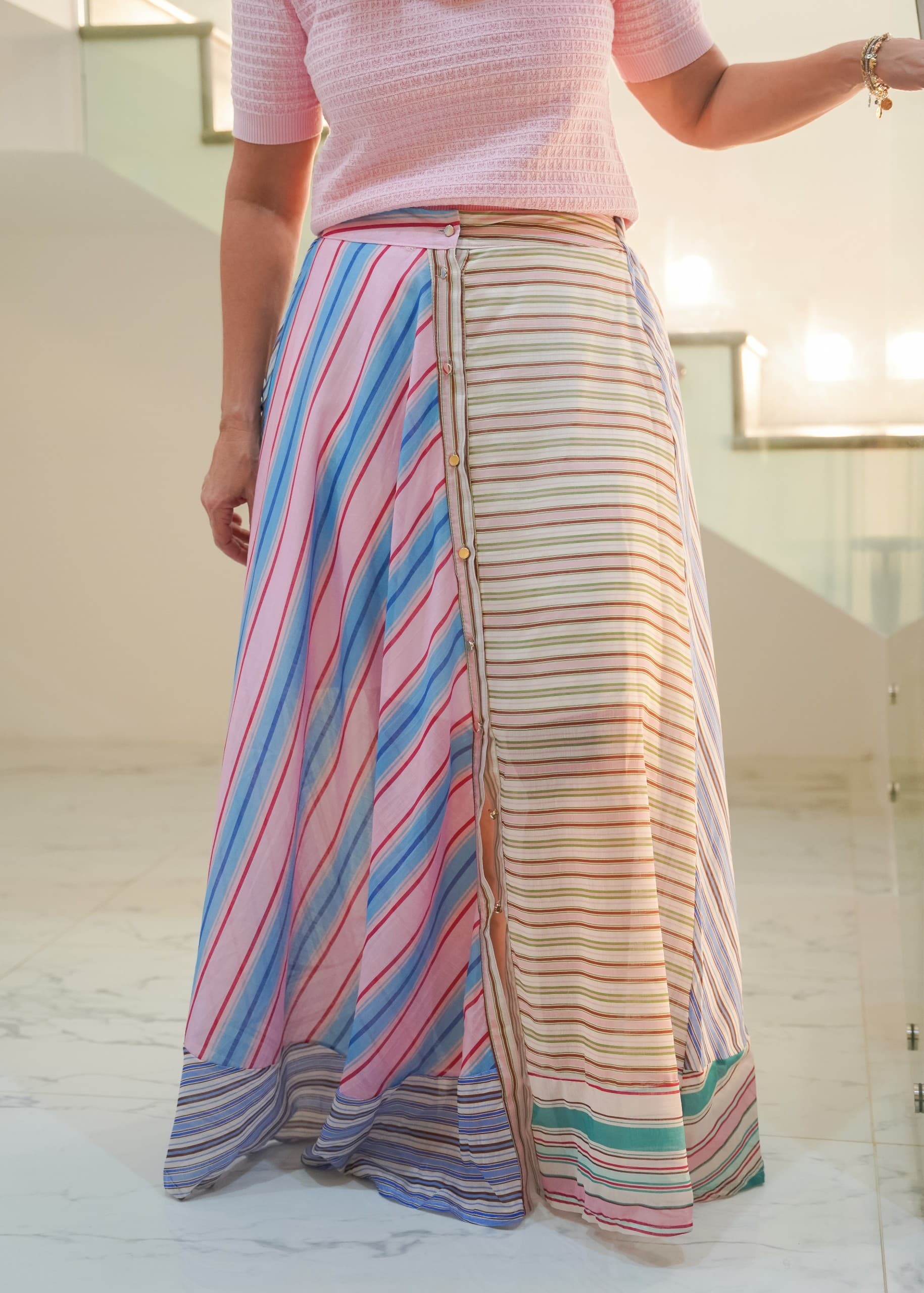 Falda Maxi Rayas Multicolor
