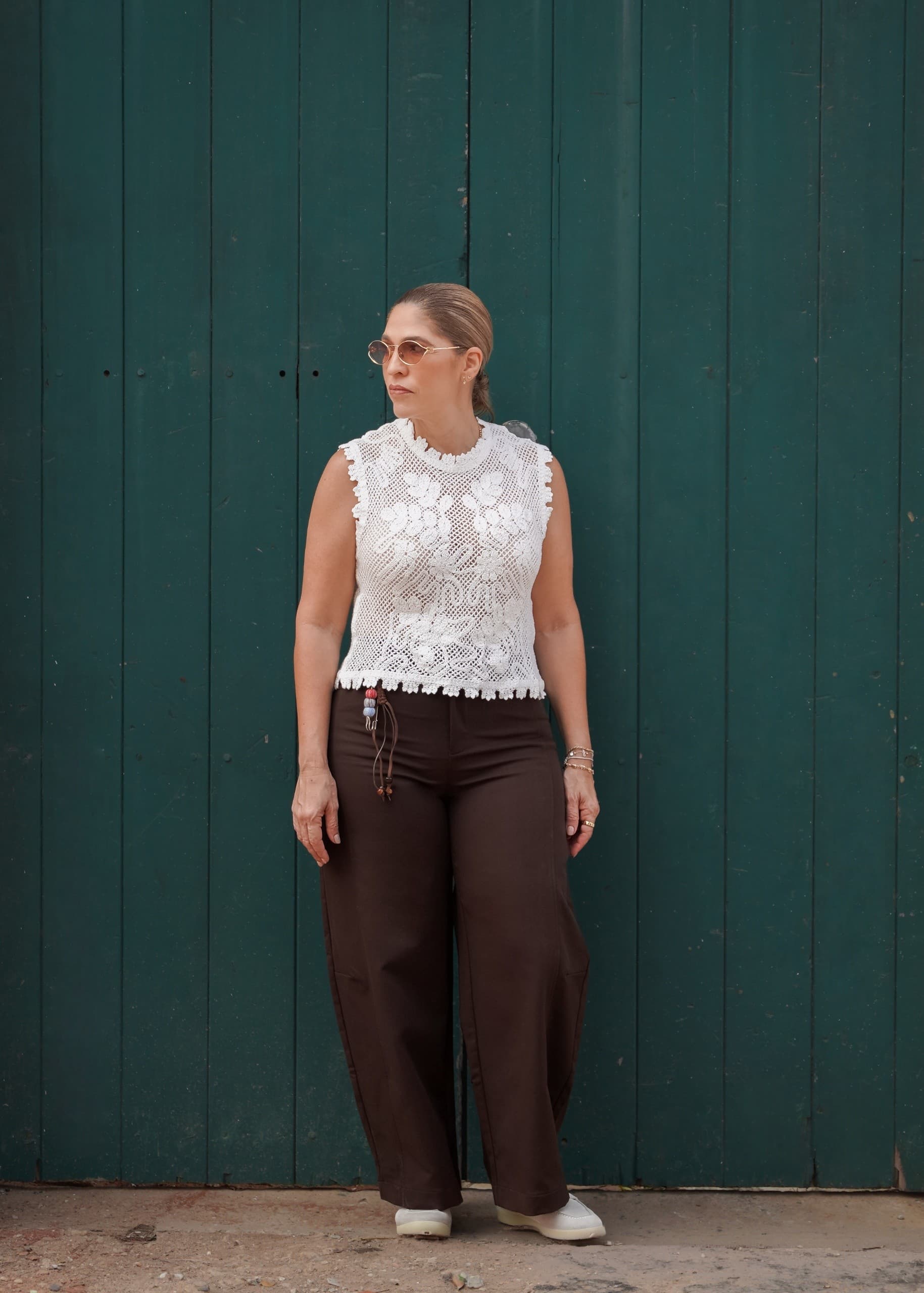 Pantalon Marron Pierna Recta