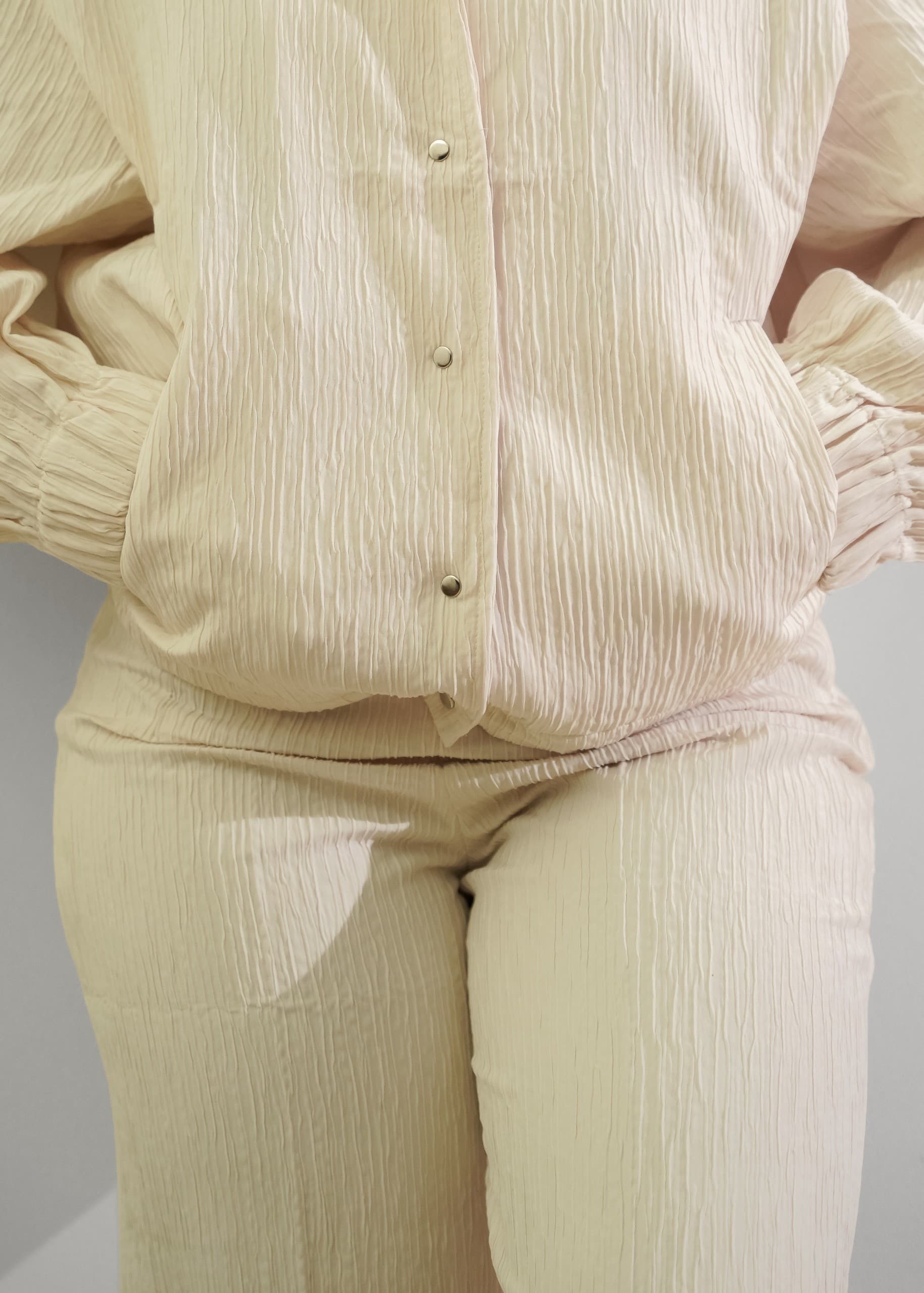 Pantalon Crinkle Pierna Ancha