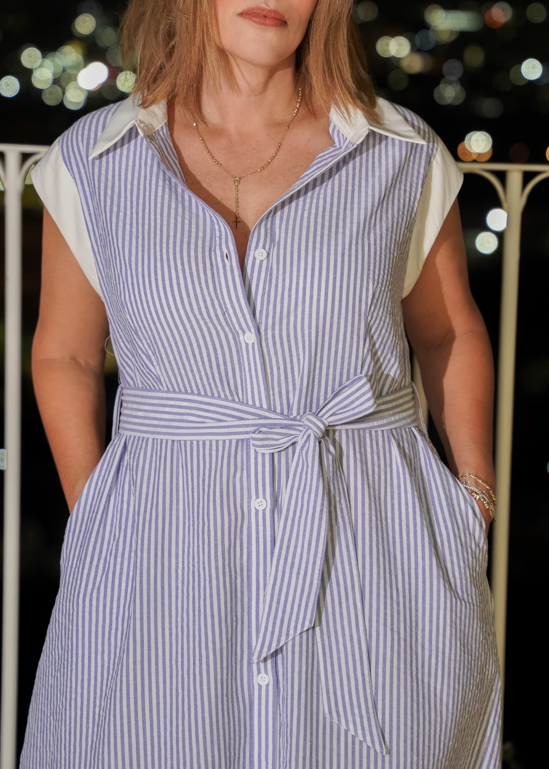 Vestido Camisero Maxi Encaje