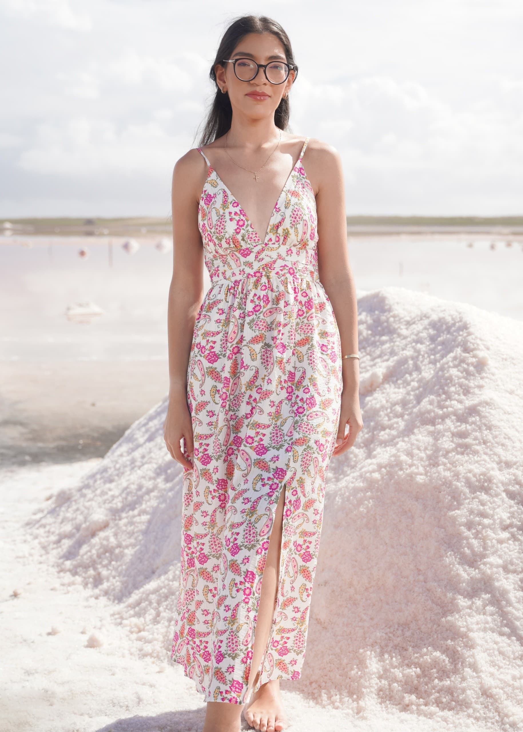 Vestido Maxi Floral Tirantes