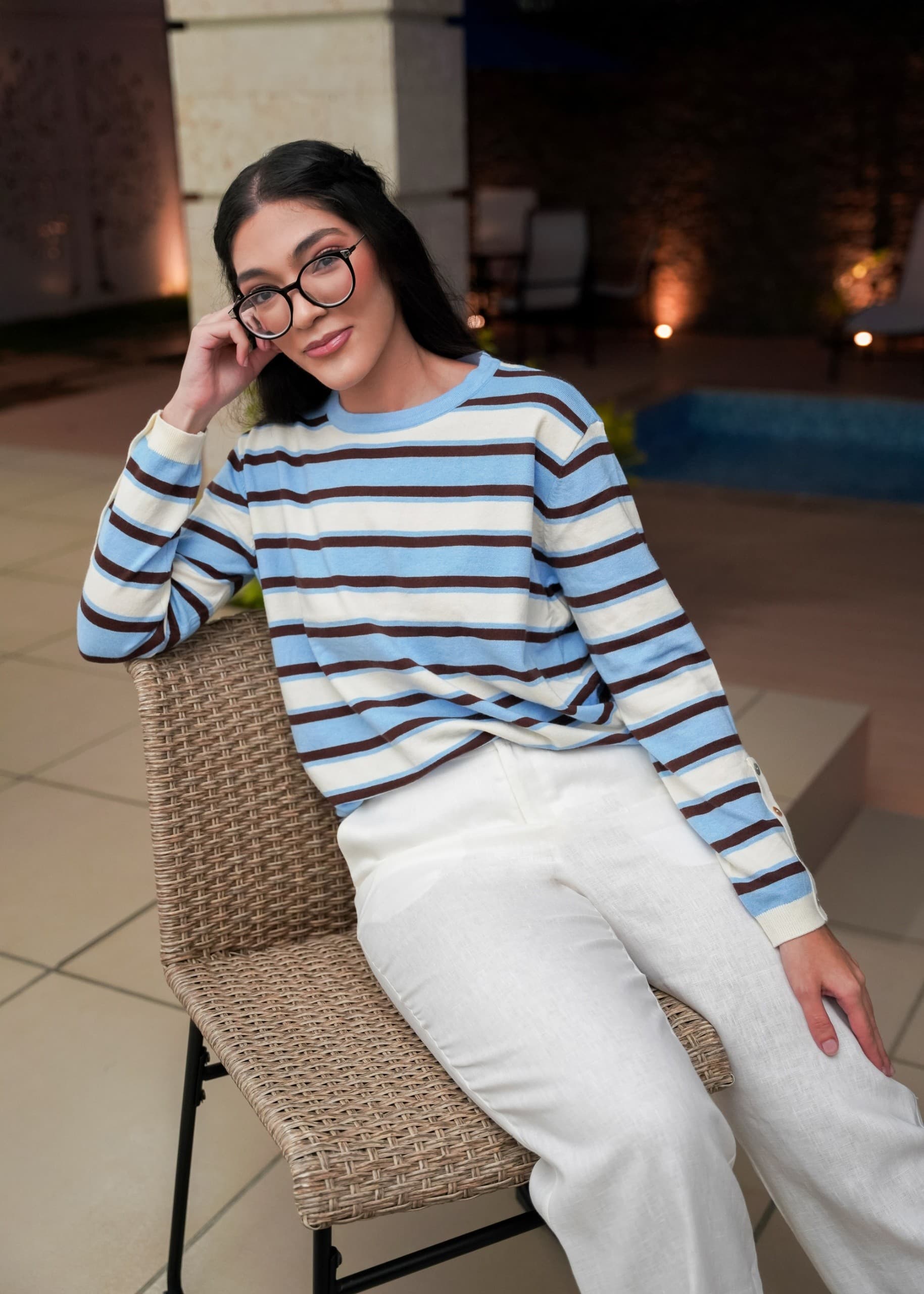 Jersey Rayas Puño con Botones